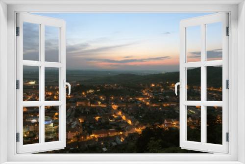 Fototapeta Naklejka Na Ścianę Okno 3D - Sunset over Mikulov town in summer