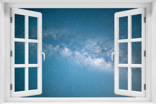 Fototapeta Naklejka Na Ścianę Okno 3D - The milky way over blue sky