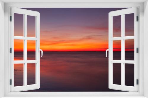 Fototapeta Naklejka Na Ścianę Okno 3D - Dramatic sunset on the beach, Cape Cod, USA