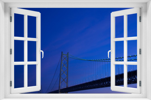 Fototapeta Naklejka Na Ścianę Okno 3D - 明石海峡大橋の夜景