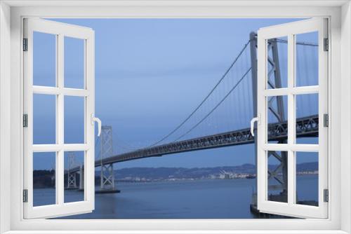 Fototapeta Naklejka Na Ścianę Okno 3D - Bay Bridge At Sundown, San Francisco