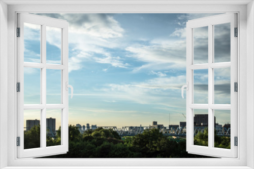 Fototapeta Naklejka Na Ścianę Okno 3D - 夏の夕方の東京の空