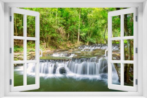 Fototapeta Naklejka Na Ścianę Okno 3D - Sam lan waterfall