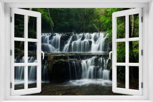 Fototapeta Naklejka Na Ścianę Okno 3D - Sam lan waterfall