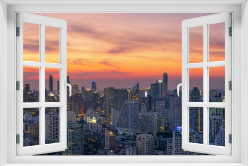 Fototapeta Naklejka Na Ścianę Okno 3D - Bangkok skyline.