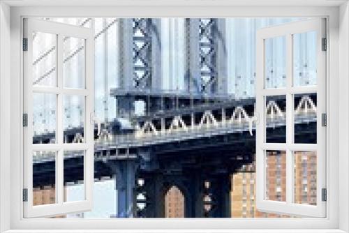 Fototapeta Naklejka Na Ścianę Okno 3D - Manhattan Bridge - New York city