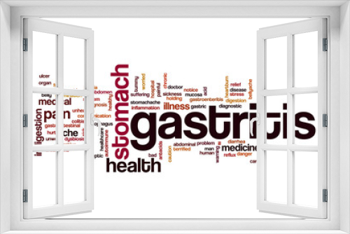 Fototapeta Naklejka Na Ścianę Okno 3D - Gastritis word cloud concept