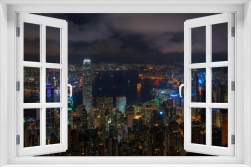 Fototapeta Naklejka Na Ścianę Okno 3D - Hong Kong at night.