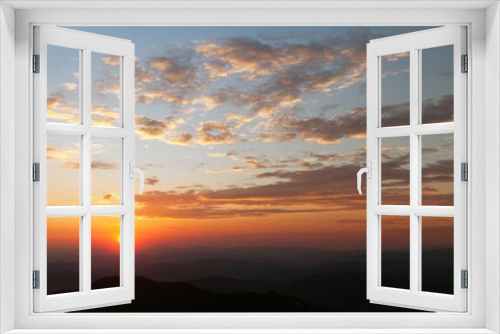 Fototapeta Naklejka Na Ścianę Okno 3D - Evening sunset view of beautiful sky