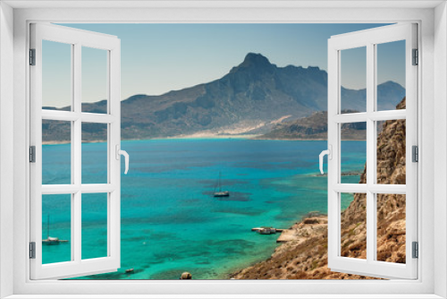 Fototapeta Naklejka Na Ścianę Okno 3D - Crete, Greece: Gramvousa island and Balos Lagoon