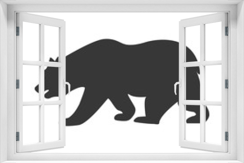 Fototapeta Naklejka Na Ścianę Okno 3D - bear animal silhouette icon. Isolated and flat illustration. Vector graphic
