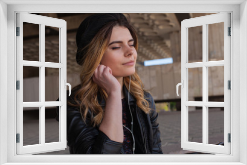 Girl listening to the music