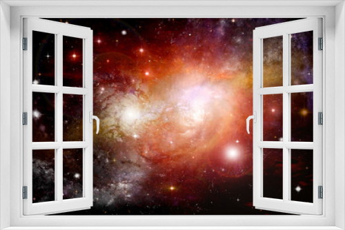 Fototapeta Naklejka Na Ścianę Okno 3D - Stars of a planet and galaxy in a free space. Elements of this image furnished by NASA .