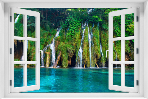 Fototapeta Naklejka Na Ścianę Okno 3D - Plitvice Croatia Waterfalls