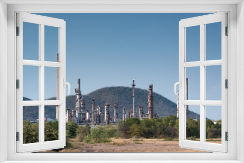 Fototapeta Naklejka Na Ścianę Okno 3D - Oil petrochemical refinery plant