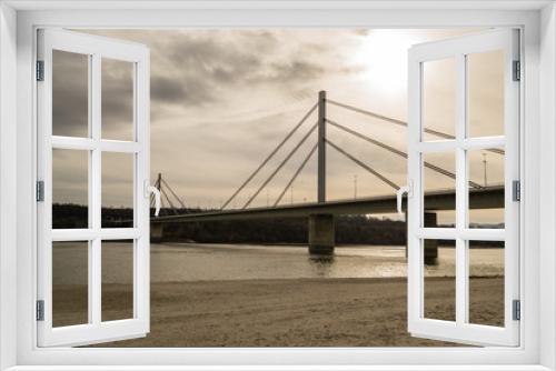 Fototapeta Naklejka Na Ścianę Okno 3D - Bridge on the River