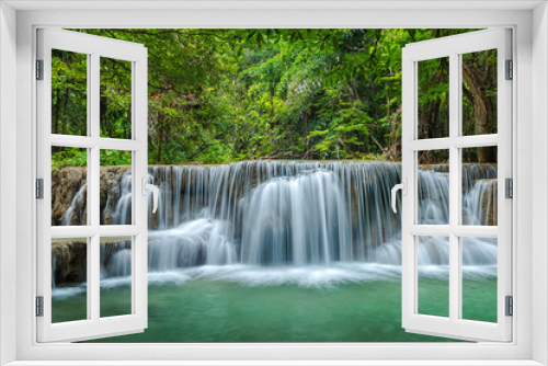 Fototapeta Naklejka Na Ścianę Okno 3D - Erawan waterfall , Loacated Karnjanaburi Province , Thailand