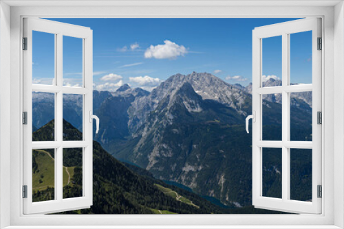 Fototapeta Naklejka Na Ścianę Okno 3D - Bergpanorama
