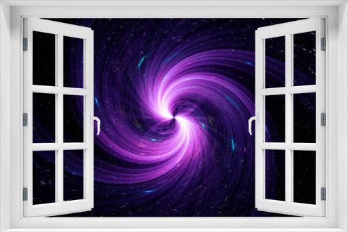 Fototapeta Naklejka Na Ścianę Okno 3D - Exploding Star twirl purple on galaxy background
