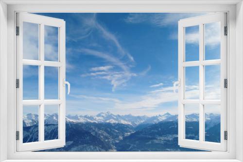 Fototapeta Naklejka Na Ścianę Okno 3D - Alpenblick - Wallis