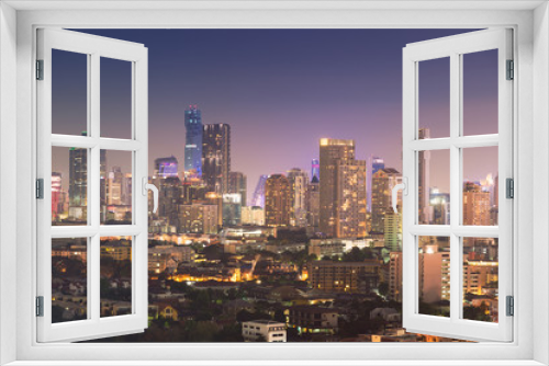 Fototapeta Naklejka Na Ścianę Okno 3D - Bangkok city at twilight