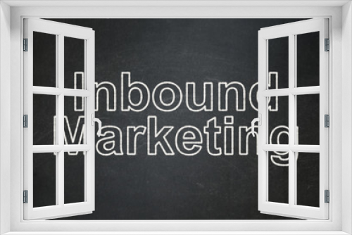 Marketing concept: Inbound Marketing on chalkboard background