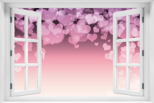 Fototapeta Naklejka Na Ścianę Okno 3D - Hearts background