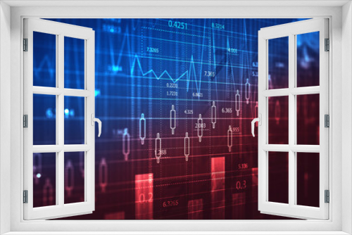 Financial data on a monitor