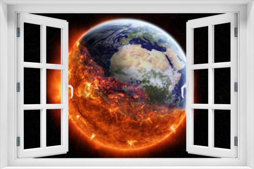 Fototapeta Naklejka Na Ścianę Okno 3D - The end of planet Earth