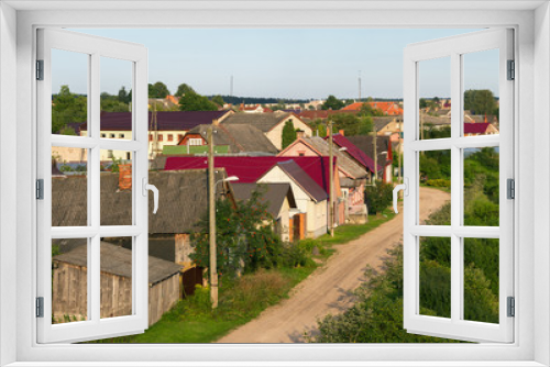 Fototapeta Naklejka Na Ścianę Okno 3D - View to the small town.
