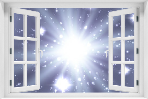 Fototapeta Naklejka Na Ścianę Okno 3D - Abstract illustration , bright star , big explosion