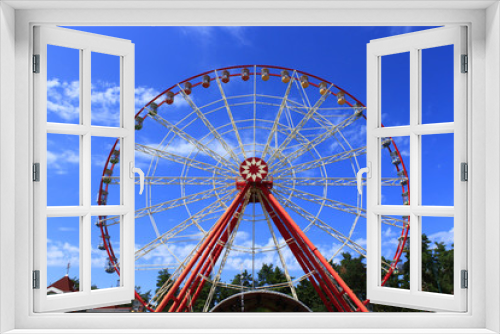Fototapeta Naklejka Na Ścianę Okno 3D - ferris wheel in the park
