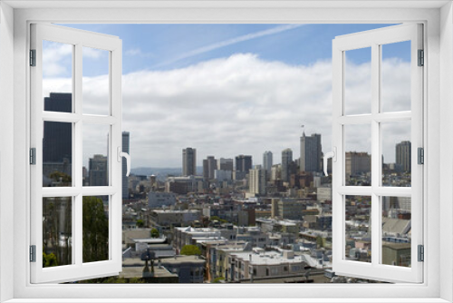 Fototapeta Naklejka Na Ścianę Okno 3D - Panorama von San Francisco, Kalifornien
