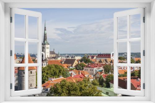 Fototapeta Naklejka Na Ścianę Okno 3D - Cityscape Of Medieval Tallinn