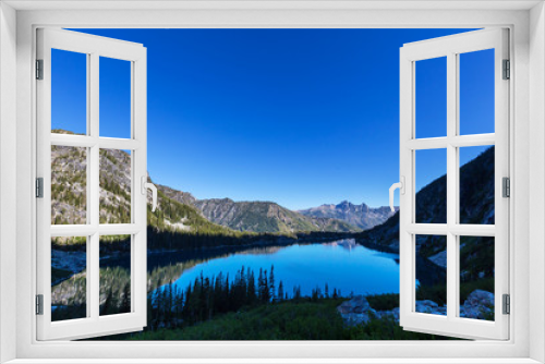 Fototapeta Naklejka Na Ścianę Okno 3D - Alpine lake
