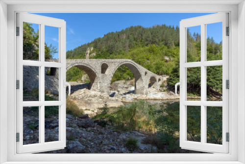 Fototapeta Naklejka Na Ścianę Okno 3D - The Devil's Bridge over Arda river and Rhodopes mountain, Kardzhali Region, Bulgaria