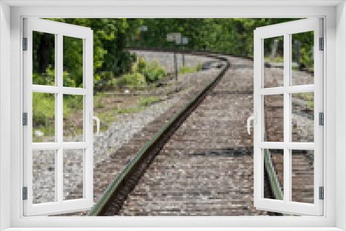 Fototapeta Naklejka Na Ścianę Okno 3D - Staring Down the Tracks