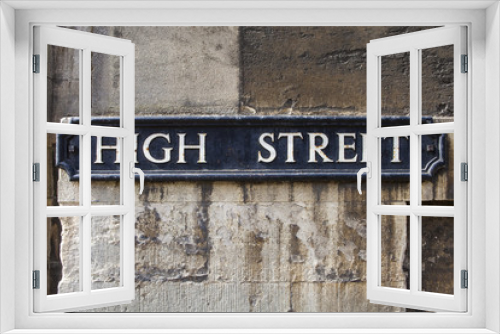 Fototapeta Naklejka Na Ścianę Okno 3D - High Street Sign in Oxford
