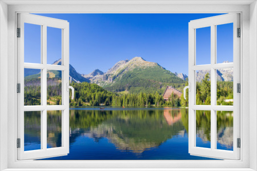 Fototapeta Naklejka Na Ścianę Okno 3D - lake scenery landscape in high tatras