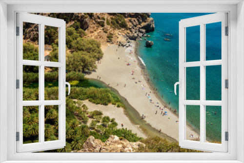 Fototapeta Naklejka Na Ścianę Okno 3D - Crete, Greece: Palm Bay