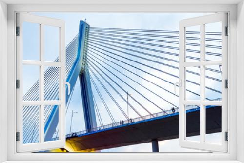 Fototapeta Naklejka Na Ścianę Okno 3D - Bridge at dusk time