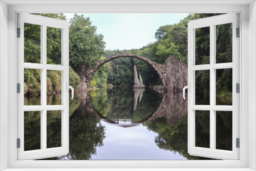 Fototapeta Naklejka Na Ścianę Okno 3D - Rakotzbrücke