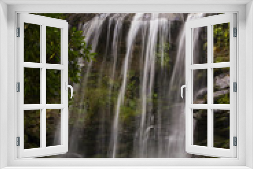 Fototapeta Naklejka Na Ścianę Okno 3D - Beautiful waterfall in sunny day - Serra da Canastra National Park - Minas Gerais, Brazil