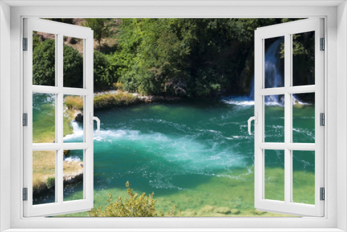 Fototapeta Naklejka Na Ścianę Okno 3D - Waterfalls of Krka national park,Croatia 