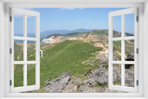 Fototapeta Naklejka Na Ścianę Okno 3D - 安達太良山からの眺め　展望　眺望　絶景　空　山脈