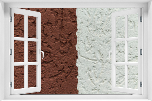 Fototapeta Naklejka Na Ścianę Okno 3D - brown texture of white wall