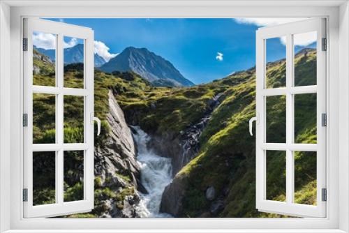 Fototapeta Naklejka Na Ścianę Okno 3D - Gletscherbach Wildwasser im Stubaital 