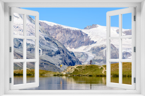 Fototapeta Naklejka Na Ścianę Okno 3D - Stellisee - beautiful lake with reflection of Matterhorn - Zermatt, Switzerland