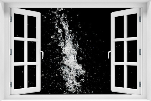 Fototapeta Naklejka Na Ścianę Okno 3D - water splash isolated on black for pattern