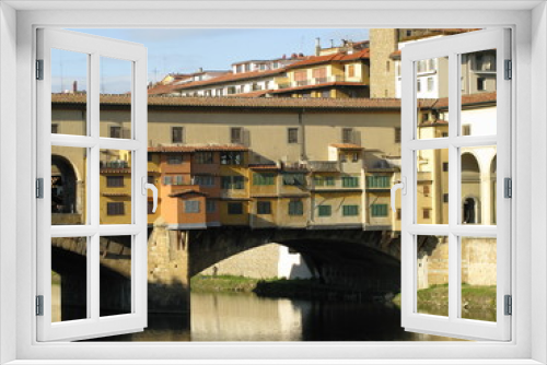 Fototapeta Naklejka Na Ścianę Okno 3D - Ponte Vecchio Over the Arno River